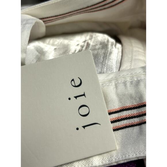 Joie Carvel Striped Shorts High Rise Porcelain Ivory White Size 4 - Picture 7 of 10